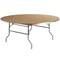 Flash Furniture Round Folding Table, Birchwood, Steel Top, Natural XA-72-BIRCH-M-GG - alternate 3