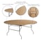 Flash Furniture Round Folding Table, Birchwood, Steel Top, Natural XA-72-BIRCH-M-GG - alternate 6