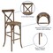 Flash Furniture Barstool, Antique, Cross Back XA-X-BAR-GO-GG - alternate 4