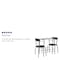 Flash Furniture Oval Bistro Table, Glass Top, Black XM-JM-A0278-1-2-BK-GG - alternate 3