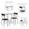 Flash Furniture Oval Bistro Table, Glass Top, Black XM-JM-A0278-1-2-BK-GG - alternate 6