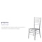 Flash Furniture Hercules Chiavari Chair, Wood Back, 15-3/4 in W 18" L 36-1/4" H XS-SILVER-GG - alternate 9