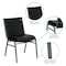 Flash Furniture Heavy Duty Black Vinyl Stack Chair XU-60153-BK-VYL-GG - alternate 2