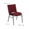 Flash Furniture Fabric Stack Chair, Burgundy XU-60153-BY-GG - alternate 7