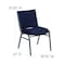 Flash Furniture Fabric Stack Chair, Navy XU-60153-NVY-GG - alternate 3