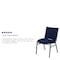 Flash Furniture Fabric Stack Chair, Navy XU-60153-NVY-GG - alternate 6