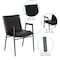 Flash Furniture Stack Armchair, Blk Frame Fnsh, Blk Vinyl XU-60154-BK-VYL-GG - alternate 9