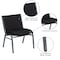 Flash Furniture Fabric Stack Chair, Black XU-60555-BK-GG - alternate 2