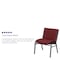 Flash Furniture Fabric Stack Chair, Extra Wide, Burgundy XU-60555-BY-GG - alternate 3