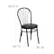 Flash Furniture Hercules Dining Chair, Black Back, 16 in W 20" L 34-1/2" H XU-698B-BLKV-GG - alternate 3