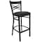 Flash Furniture Restaurant Stool, X Back, Black Seat XU-6F8BXBK-BAR-BLKV-GG - alternate 6