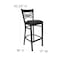 Flash Furniture Restaurant Stool, X Back, Black Seat XU-6F8BXBK-BAR-BLKV-GG - alternate 2