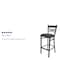 Flash Furniture Restaurant Stool, X Back, Black Seat XU-6F8BXBK-BAR-BLKV-GG - alternate 7