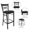 Flash Furniture Restaurant Stool, X Back, Black Seat XU-6F8BXBK-BAR-BLKV-GG - alternate 3