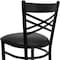 Flash Furniture Restaurant Stool, X Back, Black Seat XU-6F8BXBK-BAR-BLKV-GG - alternate 4