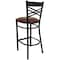 Flash Furniture Restaurant Stool, X Back, Burgundy Seat XU-6F8BXBK-BAR-BURV-GG - alternate 5