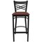 Flash Furniture Restaurant Stool, X Back, Burgundy Seat XU-6F8BXBK-BAR-BURV-GG - alternate 2