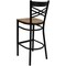 Flash Furniture Restaurant Stool, X Back, Cherry Seat XU-6F8BXBK-BAR-CHYW-GG - alternate 3