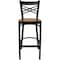 Flash Furniture Restaurant Stool, X Back, Cherry Seat XU-6F8BXBK-BAR-CHYW-GG - alternate 5