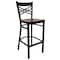Flash Furniture Restaurant Stool, X Back, Mahogany Seat XU-6F8BXBK-BAR-MAHW-GG - alternate 3