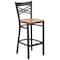 Flash Furniture Restaurant Stool, X Back, Natural Seat XU-6F8BXBK-BAR-NATW-GG - alternate 4
