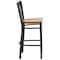 Flash Furniture Restaurant Stool, X Back, Natural Seat XU-6F8BXBK-BAR-NATW-GG - alternate 2