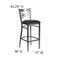Flash Furniture Restaurant Barstool, Metal X Bck, Blk Vny XU-6F8B-CLR-BAR-BLKV-GG - alternate 4
