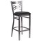 Flash Furniture Restaurant Barstool, Metal X Bck, Blk Vny XU-6F8B-CLR-BAR-BLKV-GG - alternate 5