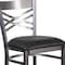 Flash Furniture Restaurant Barstool, Metal X Bck, Blk Vny XU-6F8B-CLR-BAR-BLKV-GG - alternate 7
