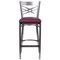 Flash Furniture Restaurant Barstool, Metl X Bck, Burg Vny XU-6F8B-CLR-BAR-BURV-GG - alternate 3