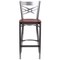 Flash Furniture Restaurant Barstool, Metal X Bck, Chy Woo XU-6F8B-CLR-BAR-CHYW-GG - alternate 2