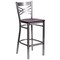Flash Furniture Restaurant Barstool, Metal X Bck, Mah Woo XU-6F8B-CLR-BAR-MAHW-GG - alternate 4