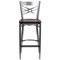 Flash Furniture Restaurant Barstool, Metal X Bck, Mah Woo XU-6F8B-CLR-BAR-MAHW-GG - alternate 2