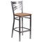 Flash Furniture Restaurant Barstool, Metal X Bck, Nat Woo XU-6F8B-CLR-BAR-NATW-GG - alternate 4