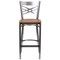 Flash Furniture Restaurant Barstool, Metal X Bck, Nat Woo XU-6F8B-CLR-BAR-NATW-GG - alternate 5
