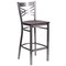 Flash Furniture Restaurant Barstool, Metal X Bck, Wal Woo XU-6F8B-CLR-BAR-WALW-GG - alternate 2