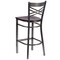Flash Furniture Restaurant Barstool, Metal X Bck, Wal Woo XU-6F8B-CLR-BAR-WALW-GG - alternate 5