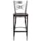 Flash Furniture Restaurant Barstool, Metal X Bck, Wal Woo XU-6F8B-CLR-BAR-WALW-GG - alternate 3