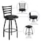Flash Furniture 32" Black Ladder Back Swivel Metal Barstool XU-6F8B-LADSWVL-BLKV-GG - alternate 6