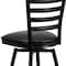 Flash Furniture 32" Black Ladder Back Swivel Metal Barstool XU-6F8B-LADSWVL-BLKV-GG - alternate 9