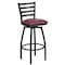 Flash Furniture Restaurant Stool, Ladder Back, Burg Seat XU-6F8B-LADSWVL-BURV-GG - alternate 7