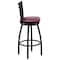 Flash Furniture Restaurant Stool, Ladder Back, Burg Seat XU-6F8B-LADSWVL-BURV-GG - alternate 6