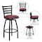Flash Furniture Restaurant Stool, Ladder Back, Burg Seat XU-6F8B-LADSWVL-BURV-GG - alternate 5