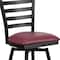 Flash Furniture Restaurant Stool, Ladder Back, Burg Seat XU-6F8B-LADSWVL-BURV-GG - alternate 10