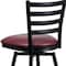 Flash Furniture Restaurant Stool, Ladder Back, Burg Seat XU-6F8B-LADSWVL-BURV-GG - alternate 2