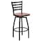 Flash Furniture Restaurant Stool, Ladder Back, Chy Seat, Frame Material: Metal XU-6F8B-LADSWVL-CHYW-GG - alternate 3