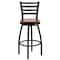 Flash Furniture Restaurant Stool, Ladder Back, Chy Seat, Frame Material: Metal XU-6F8B-LADSWVL-CHYW-GG - alternate 6