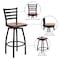 Flash Furniture Restaurant Stool, Ladder Back, Chy Seat, Frame Material: Metal XU-6F8B-LADSWVL-CHYW-GG - alternate 8