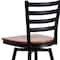 Flash Furniture Restaurant Stool, Ladder Back, Chy Seat, Frame Material: Metal XU-6F8B-LADSWVL-CHYW-GG - alternate 4