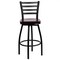 Flash Furniture Restaurant Stool, Ladder Back, Mah Seat, Material: Wood XU-6F8B-LADSWVL-MAHW-GG - alternate 10